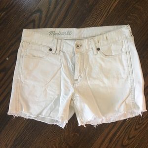 Madewell White Denim Shorts